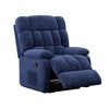 MAYEERTY Ergonomic Recliner Chair - 110-161¡ã Adjustable Recline, Footrest & Side Pocket for Living Room (Dark Blue) - 4 of 4