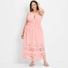 Women's Eyelet Maxi A-Line Dress - Future Collective - 3 of 3