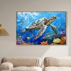 Art Remedy Turtle Swimming Colorful Coastal Wall Art Framed - 2 of 4