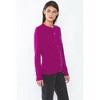 JENNIE LIU Women's 100% Cashmere Button Front Long Sleeve Crewneck Cardigan Sweater - 3 of 3