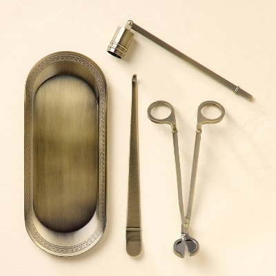 Brass Candle Accessories Kit (Set of 4) - Hearth & Hand™ with Magnolia
