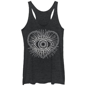 Women's Lost Gods Heart Eye Racerback Tank Top - 1 of 3
