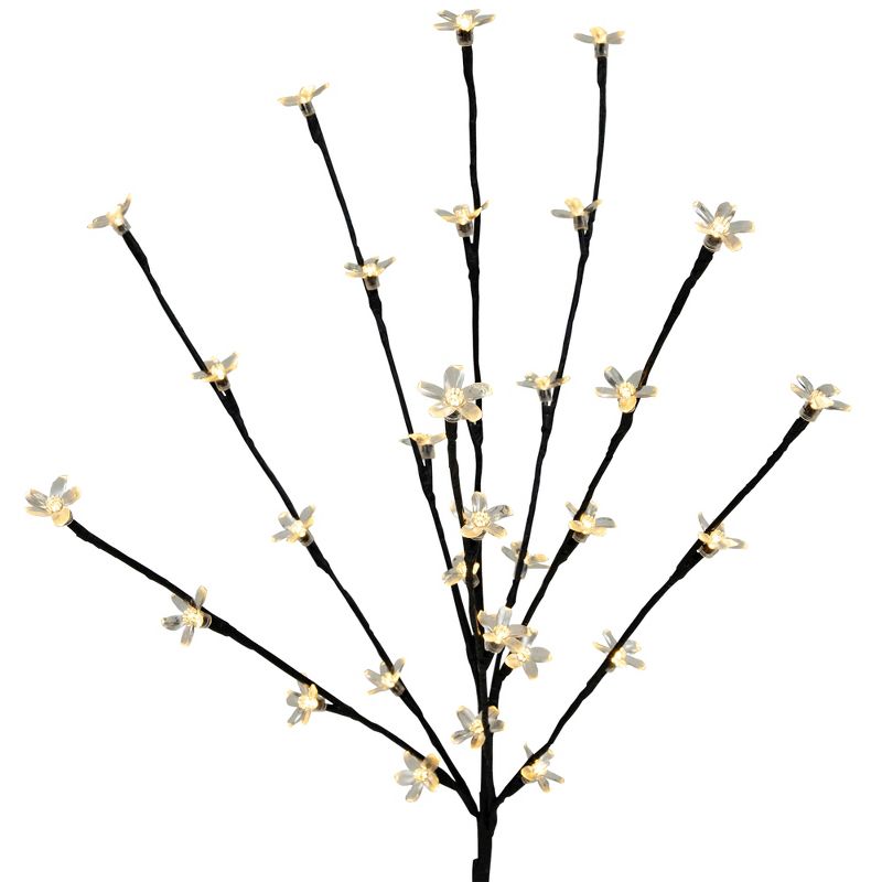 Northlight Set of 3 Pre-Lit Cherry Blossom Artificial Tree Branches 2.5' - Warm White LED Lights, 3 of 8