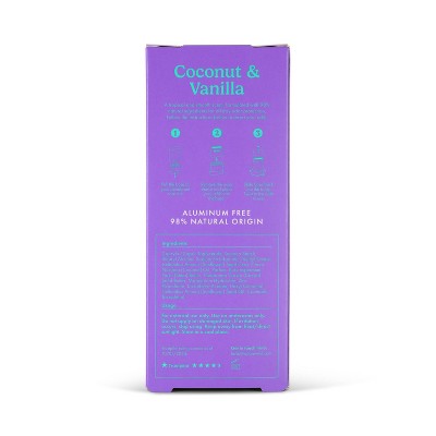 Wild Cosmetics Cream Deodorant Refill - Coconut & Vanilla with Aqua Case - Aluminum-Free 5.29oz