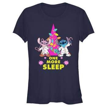 Juniors Womens Lilo & Stitch One More Sleep T-Shirt