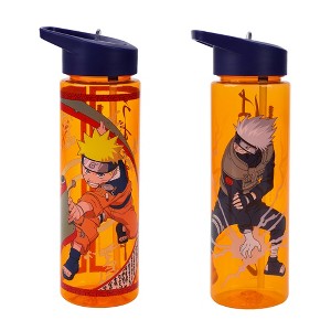Naruto Best Friends 2-Pack Single Wall Plastic Orange Water Bottle - 1 of 4