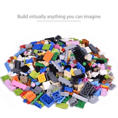 1100 Piece Multicolor Building Bricks Set with Mixed Shapes