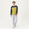 Anna-Kaci Active Men's Long Sleeve Color Block Crew Neck Pullover with Contrast Stitching and Relaxed Fit - 3 of 4