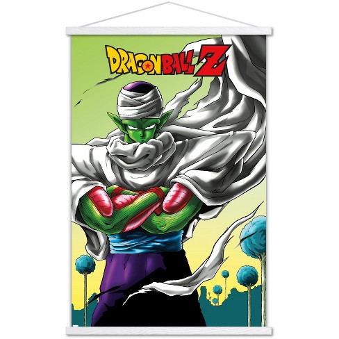 Trends International Dragon Ball Z - Piccolo Premium Framed Wall Poster  Prints White Hanger Bundle 