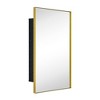 TEHOME Rectangular Metal Frmaed Medicine Cabinet with Mirror with Adjustable Shelves - image 2 of 4