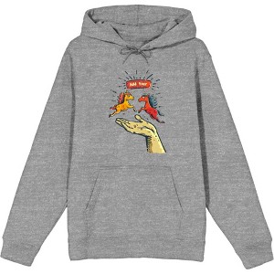 Hold Your Horses Humor Adult Long Sleeve Hoodie - 1 of 2