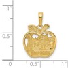 Black Bow Jewelry 14k Yellow Gold New York City Skyline in Apple Pendant - 4 of 4