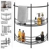 Lavish Home Pedestal Under Sink Organizer, Black - 3 of 4