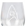 Surreal Entertainment Star Trek Stemless Wine Glass Decorative Etched Sciences Emblem | Holds 20 Ounces - image 2 of 4