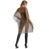 24seven Comfort Apparel Plus Size Animal Print Semi Transparent Cardigan - 3 of 4