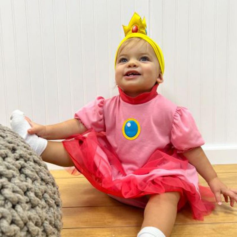 Super Mario Bros. Princess Peach Posh Infant Costume, 2 of 6