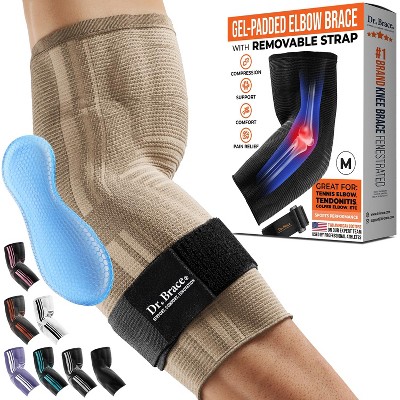 DR. BRACE®  Elbow Brace Support, Breathable Elbow Compression Sleeve with Gel Pad for Golfer's, Tennis Elbow & Pain Relief