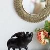 FURNIinspire Decorative Wall Mirror Round Radiant Antique Gold Geometric Texture for Home Office, Gold, 1.2"*13.2"*2" - 3 of 4