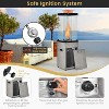 Tangkula 41,000 BTU Propane Patio Heater Glass Tube Standing Gas Heater w/ Cover Wheels - 3 of 4