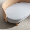 SEVOBAL Pet Beds Elevated Dog Bed Pet Sofa With Solid Wood legs and Bent Wood Back, Velvet Cushion, Walnut, Gray, 26.77"*15.75"*11.02" - 3 of 4
