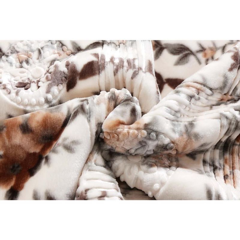 Nestl Extra Heavy Velvet Fleece Blanket, Reversible Printed Raschel Korean Style Bed Blanket, 4 of 6
