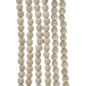 Kurt Adler Natural Unfinished Wooden Round Beaded Garland, 9ft - 1 of 3