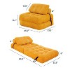 MAXYOYO Corduroy Folding Sofa Bed, Convertible Sleeper Chair with Pillow Foldable Mattress with Back Support - 3 of 4