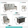 XIZZI OUTDOOR SWIVEL ROCKER SETS: 3-PC Rocker + Modular Sofa & Fire Pit Options - All-Weather Fabric, 8 Color Choices for Patio, Garden, Poolside - 2 of 4