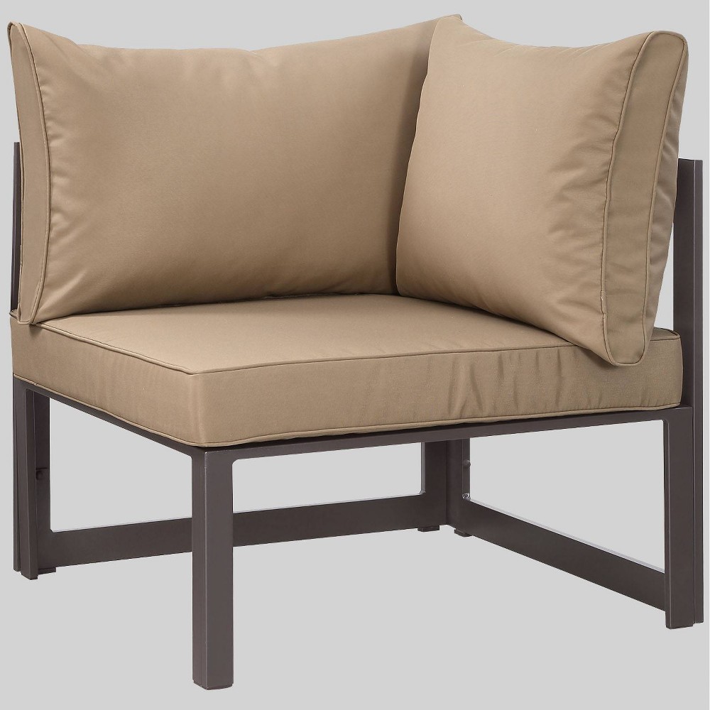 Fortuna Corner Outdoor Patio Armchair Mocha - Modway