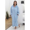 ADR Women's Zip Up Fleece Robe, Soft Warm Plush Oversized Zipper Bathrobe - 3 of 4