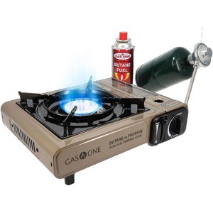 GasOne Propane or Butane Stove Dual Fuel Stove Portable Camping Stove - Patented - with Carrying Case, GS-3400P - 1 of 4