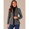 INSPIRE CHIC Women's Faux Suede Belted Lapel Single Breasted Work Outwear Blazer - 2 of 4