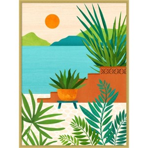 Amanti Art Bali Coast Sunset by Kristian Gallagher Wood Framed Wall Art Print - 1 of 4