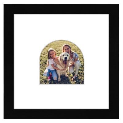 Americanflat 8" x 8" Picture Frame with Mat - Arch Design - Stylish Decor for Living Rooms, Dorms, Offices & More