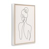 Stupell Industries Minimal Woman Line Drawing Black Framed Giclee Art - 3 of 4