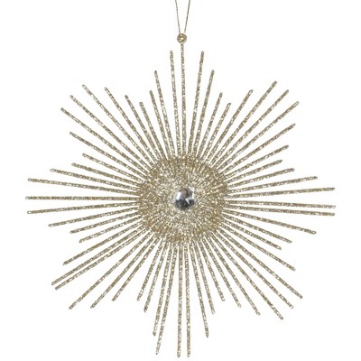 Vickerman 6.5" Glitter Snowflake Burst Ornament
