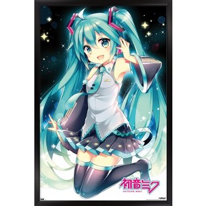 Trends International Hatsune Miku - Smile Framed Wall Poster Prints - 1 of 4