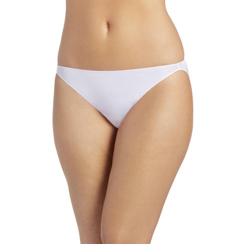 Jockey Women's No Panty Line Promise Tactel String Bikini 7 White