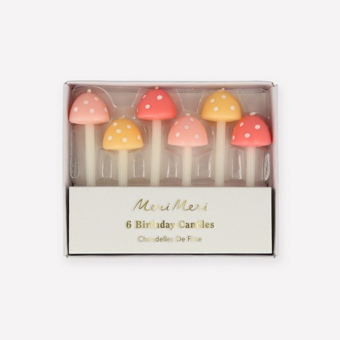 Meri Meri Mushroom Birthday Candles (pack Of 6) : Target