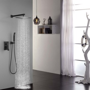 PAGED Shower Head Luxury Dual Shower Head with Self-cleaning Silicone Nozzle, Wall Mounted for Bathroom - 1 of 4