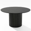Dovelina Mid-Century Round Dining Table Wood Kitchen Table Modern Dining Room Table for 4 People - Black - 4 of 4