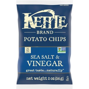 Kettle Brand Potato Chips Salt & Vinegar Kettle Chips Snack - 2oz - 1 of 4