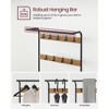 VASAGLE 4-in-1 Coat Rack Hall Tree, a Hanging Rod for Entryway Entryway Bench with Coat Rack - 4 of 4