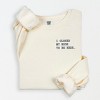 Simply Sage Market Embroidered I Closed My Book To Be Here Lightweight Garment Dyed Sweatshirt - 2 of 4