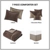 NicBex 7 Pcs Micro Corduroy Comforter Set Cozy Bedding Set, Dallas Bedding Comforter Sets with Brushed Fabric Reverse, Machine Washable - 2 of 4