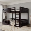 KWPZQEB Bunk Bed, Wooden Bunk Bed w/ Ladder & Safety Guardrails, Pegboard & Bookshelf, Floor Bunk Bed, No Box Spring Needed - 3 of 4