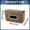 Unique Bargains Car Tissue Box Organizer Diamond Pattern PU 8.27"x4.92"x2.95" 1 Pcs - 4 of 4