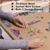 ORRD 27" Tall Folding Puzzle Table with Legs, 5 Drawers, 34"x26" Wood Jigsaw Board for 1500-Piece Puzzles - 4 of 4