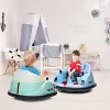 Pink 12V Kids Electric Ride On Bumper Car With Remote Control Dual Motors 360 Degree Spin Led Lights Mp3 Music Safety Belt And Slow Start For Toddler - 2 of 4
