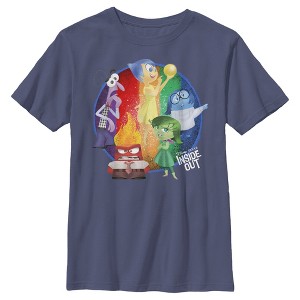 Boy's Inside Out Colorful Circle of Emotions T-Shirt - 1 of 4